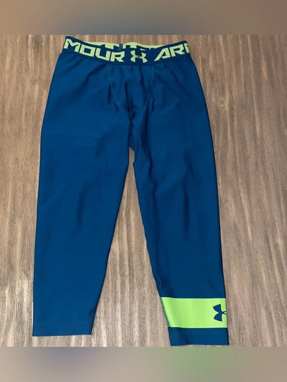 Under Armour Royal Blue Compression Set with Neon Green Accents